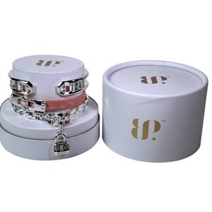Bomb Party Locked Into Your Purpose Silver Plated Lab Stone Bracelet Set ST31265